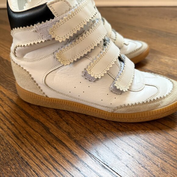 Isabel Marant White Wedge Sneakers Size EU 39 - Picture 4 of 11